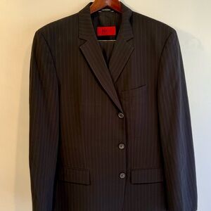 Hugo Boss Charcoal Pinstripe Suit Jacket and Pants